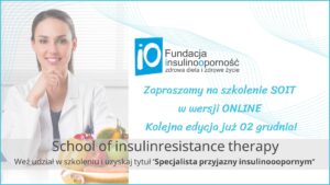 Szkolenie School of insulinresistance therapy – SOIT 02.12.2022 ONLINE