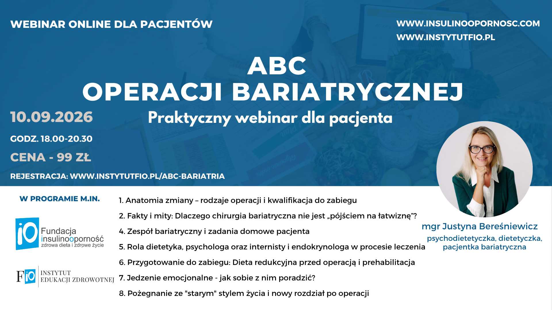 Przed, tuż po czy lata po zabiegu bariatrycznym? Zadbaj o trwałe efekty [Cykl webinarów]